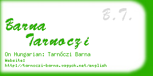 barna tarnoczi business card