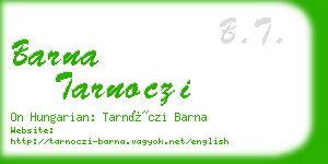 barna tarnoczi business card